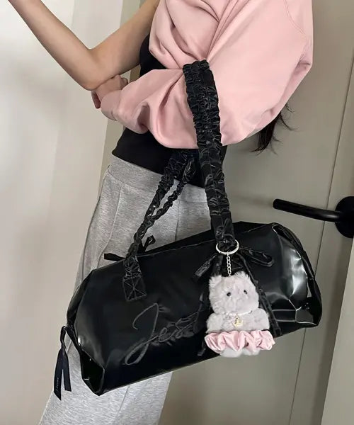 [JESTINA] BALLO MD String Boston Shoulder Bag BK / BALLO MD스트링 보스턴숄더 BK (JHNEHA6BS106BK260)