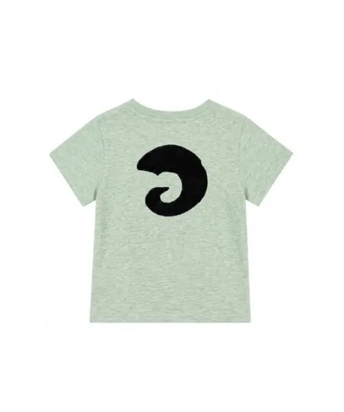 [TANSANMAGNESIUM] Hon Appliqué T-Shirt (Mint Melange) / 혼 아플리케 티셔츠 (민트멜란지)