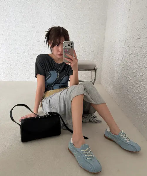 [KHIHO] SKIA Pinking Shirring Sneakers (6 Colors) / 스키아 핑킹 셔링 스니커즈 6color