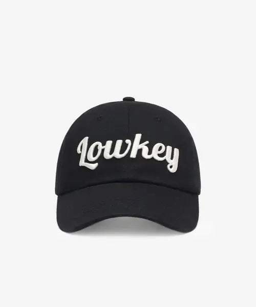 [STILL LOWKEY] Script Ball Cap_BLACK