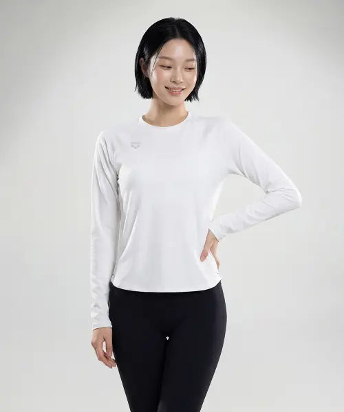 [ARENA] A6BL1QR13WHT / 솔라랩 여성 래쉬가드 A6BL1QR13WHT