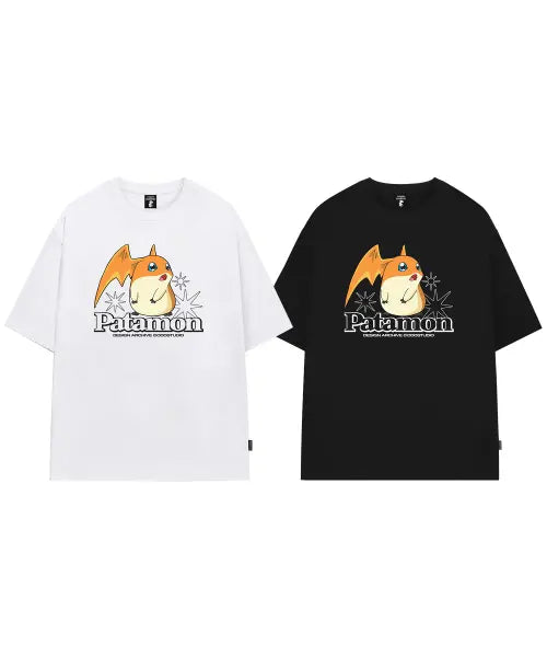 [ODDSTUDIO] Digimon Adventure Color Patamon Overfit T-shirt - 2 Colors / [디지몬 어드벤처] Color Patamon Overfit T-shirt - 2COLOR