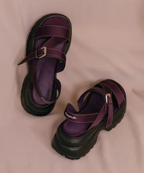 [MAC MOC] Oz Satin Embroidery Platform Sandals (7cm) / Oz 오즈 사틴 자수 플랫폼 샌들_3colors (7cm)