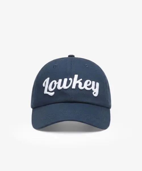 [STILL LOWKEY] Script Ball Cap_NAVY