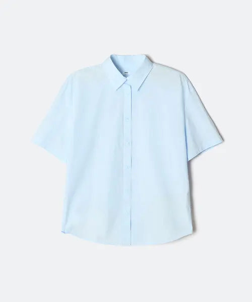 [SPAO] Women's Semi Oversized Short-Sleeve Shirt / 여성 세미 오버핏 반팔 셔츠_SPYWG25G01