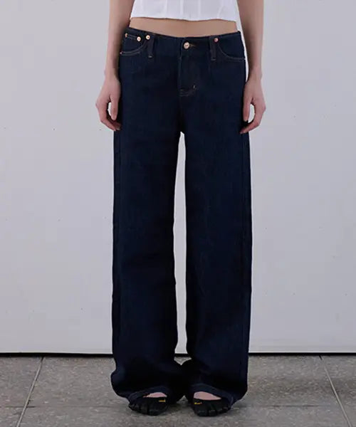 [ORDES] WAISTLESS DENIM PANTS - INDIGO / 웨이스트리스 데님 팬츠 - 인디고