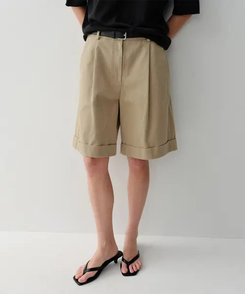 [EAAH] ELIO COTTON SHORTS (BEIGE)
