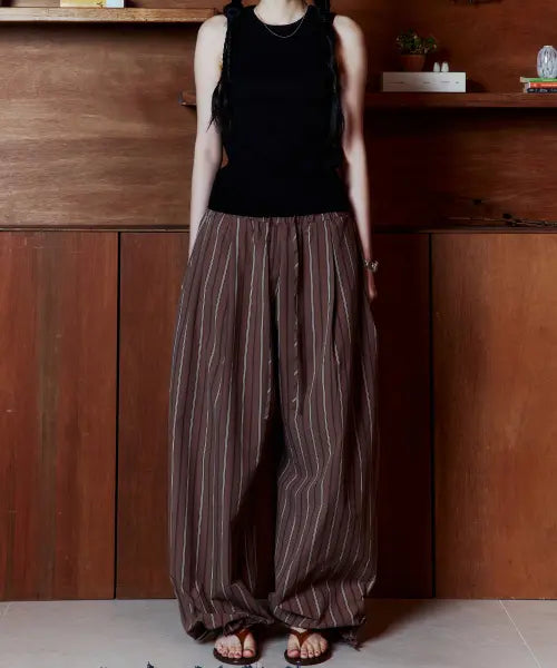 [LIKE A MODS] ST resort pants_Brown / 스트라이프 리조트 팬츠_브라운
