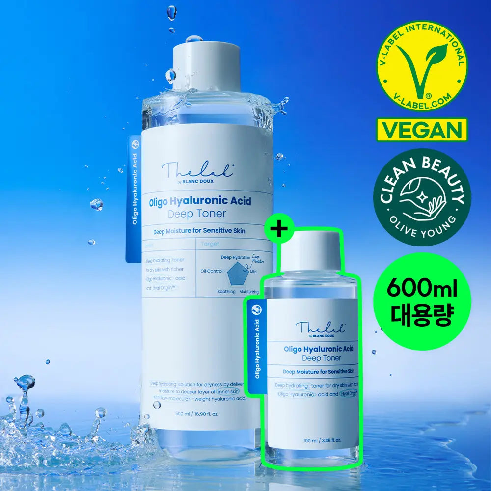 [the lab by blanc dou] The Lab Blancdou Oligo Hyaluronic Acid Deep Toner 500ml (Includes 100ml bonus) / [대용량/속보습폭발] 더랩바이블랑두 올리고 히알루론산 딥 토너 500ml 대용량 기획 (+100ml)