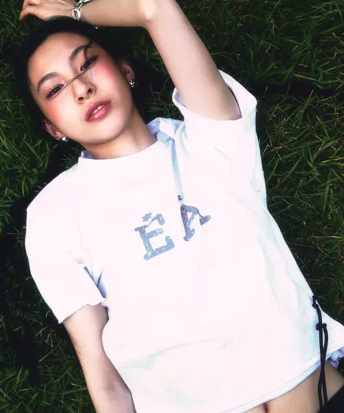 [LIKE A MODS] EA cutoff half t_M.Grey / EA 컷오프 하프 반팔티_멜란지