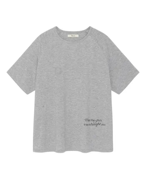 [DEINET] [YOON SOAP X DEINET] BUTTON DETAIL T-SHIRT IN GREY