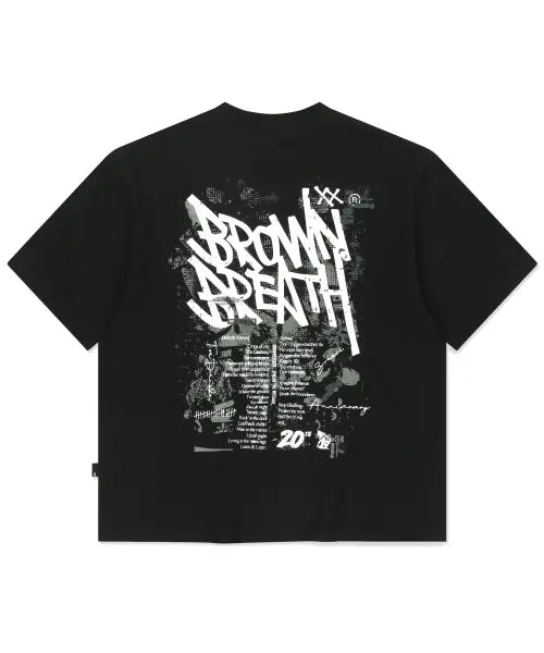 [BROWNBREATH] 20TH ANNIV TAG TEE - BLACK