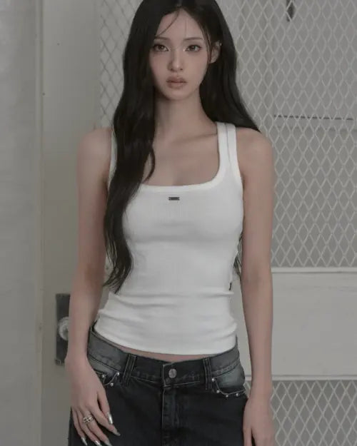 [KHAKIPOINT] Muted Tank Top (white)