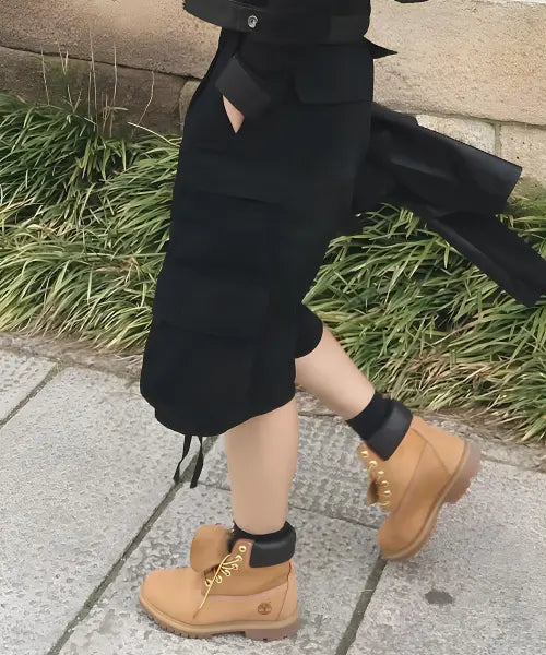 [URBANDTYPE] Bronx Bio Washed 3/4 Cargo Pants_BLACK / 브롱크스 바이오 워싱 7부 카고 팬츠_블랙