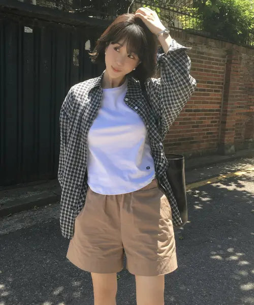 [MONGDOL] Essential Cotton Banding Shorts MDPT077_5 Colors / 에센셜 코튼 밴딩 쇼츠 MDPT077_5 Colors