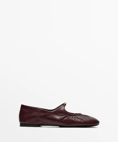 [MASSIMO DUTTI] Soft Leather Ballerina Shoes / 소프트 레더 발레리나 슈즈
