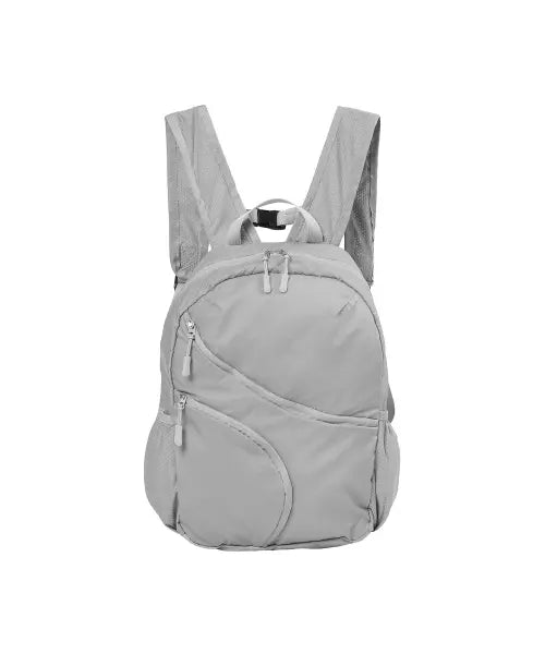[HANAHI] Double diagonal zipper backpack GREY