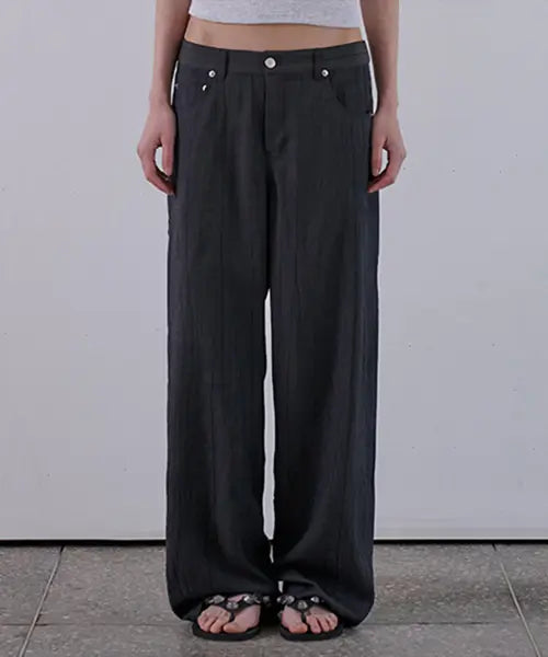 [ORDES] SUMMER TROUSERS - CHARCOAL / 써머 트라우저 - 차콜