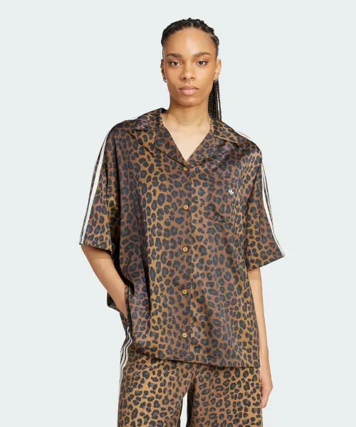 [ADIDAS] Satin Shirt - Leopard:Brown / KA2678 / 새틴 셔츠 - 레오파드:브라운 / KA2678