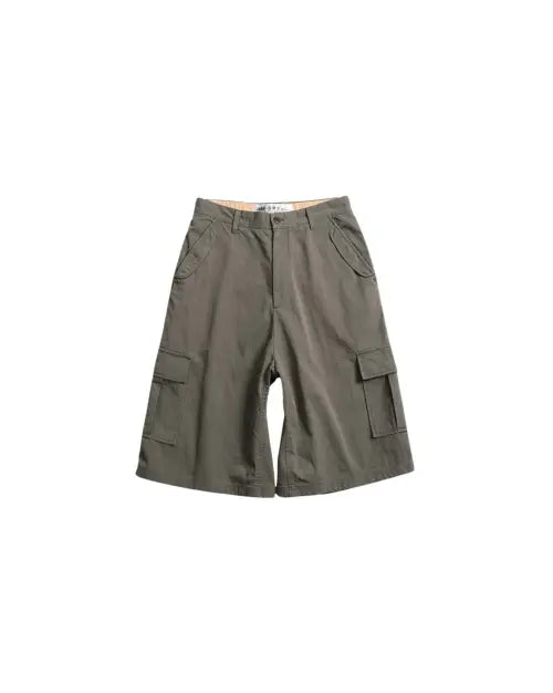 [999HUMANITY] WOODY_CARGO BURMUDA SHORT (KHAKI)