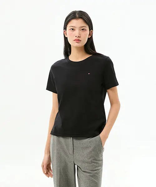 [TOMMY HILFIGER] Crewneck Slub T-Shirt (T22G3TTO080WT2BDS) / 크루넥 슬럽 티셔츠 (T22G3TTO080WT2BDS)