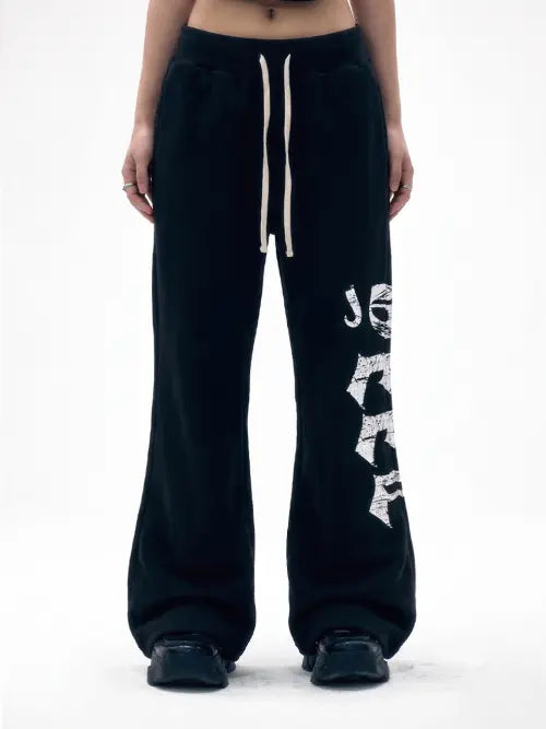 [YEEL] YEEL FLARE SWEAT PANTS BLACK