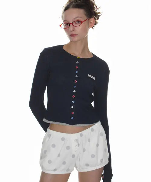 [CRANK] Multi Button Cardigan_Navy / 멀티 버튼 가디건_네이비