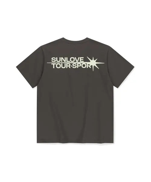 [SUNLOVETOUR] Flash Logo Tee Charcoal
