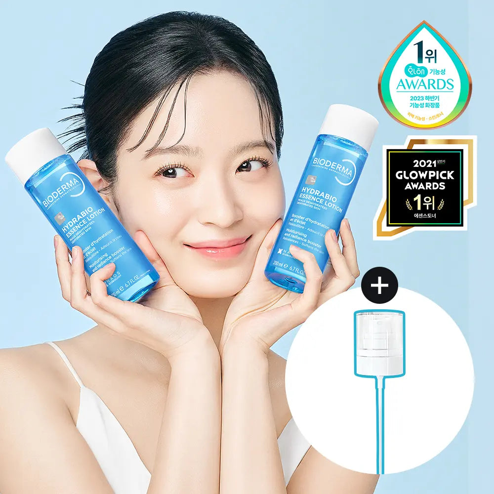[BIODERMA] Bioderma Hydrabio Essence Lotion 200ml Set (Includes Mist Pump) / 바이오더마 하이드라비오 에센스로션 200ml 2입 기획 (+미스트펌프 증정)