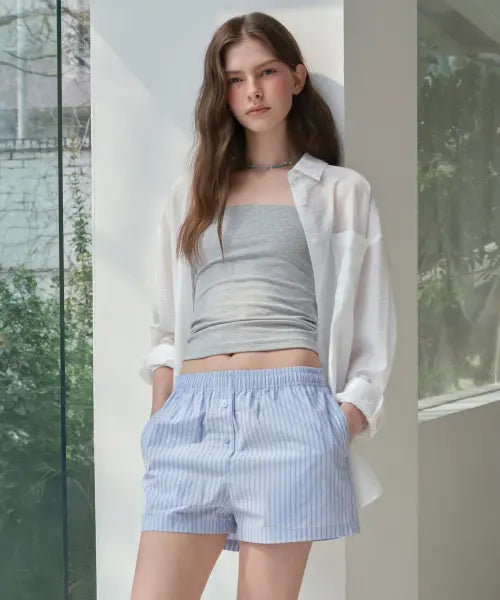 [MUSINSA STANDARD WOMAN] Women's Oversized Crinkle Silky Shirt [White] / 우먼즈 오버사이즈 크링클 실키 셔츠 [화이트]