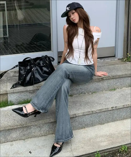 [MIXXO] Low Rise Washed Bootcut Denim / 로우라이즈 워싱 부츠컷 데님_MIWTJG536J MIWTJG91QJ
