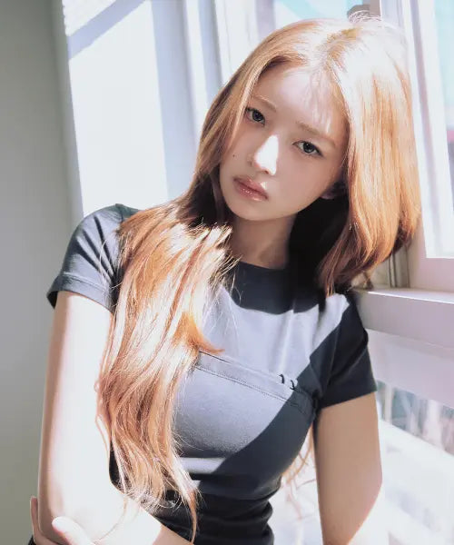 [MISEKI SEOUL] String shirring short sleeve CHARCOAL