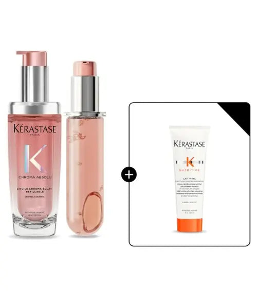 [KERASTASE] Chroma Absolu Oil Refill Set (+Nutritive Revital TS 75ml) / 크로마 압솔뤼 오일 리필 세트(+뉴트리티브 레비탈 TS 75ml)
