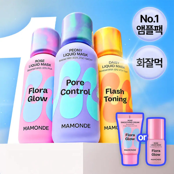 [Mamonde] Mamonde Liquid Mask 80ml (Rose/Peony/Daisy) / [NEW/화잘먹 3종] 마몽드 리퀴드 마스크 80ml_로즈/피어니(지성)/데이지(미백)