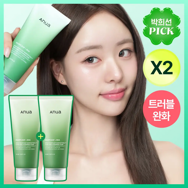 [Anua] Anua Centella Pore Clearing Foam Cleanser 150ml (2-pack) / [박희선Pick] 아누아 어성초 피지쏙 모공 폼 150ml 2입 기획