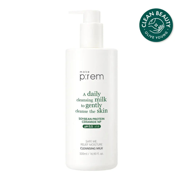 [makeprem] Make P:rem Safe Me Relief Moisture Cleansing Milk 500ml / [대용량] 메이크프렘 세이프 미 릴리프 모이스처 클렌징 밀크 500ml