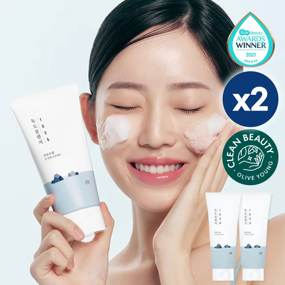 [Round Lab] Round Lab 1025 Dokdo Cleanser (Low Irritation/pH Balanced) 200ml + 200ml / [저자극/약산성] 라운드랩 1025 독도 클렌저 200ml+200ml