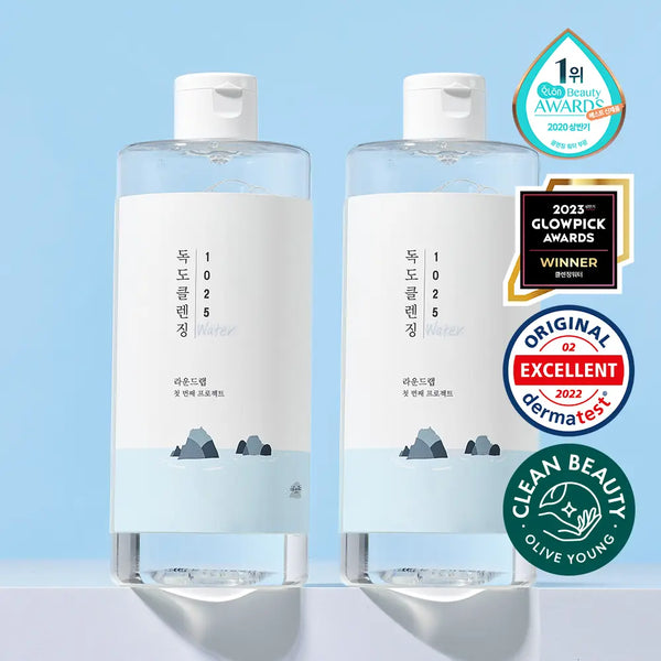 [Round Lab] Round Lab 1025 Dokdo Cleansing Water (400ml+400ml) / [대용량/약산성] 라운드랩 1025 독도 클렌징 워터 1+1 기획 (400ml+400ml)