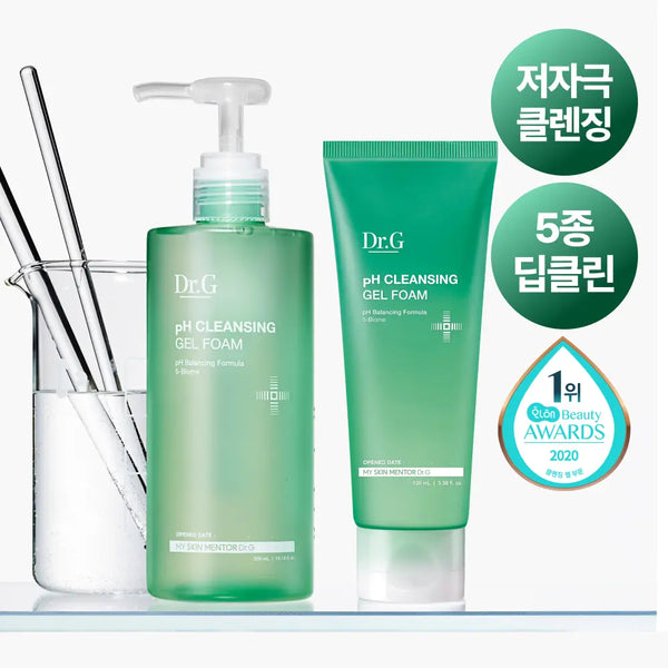 [Dr.G] Dr.G pH Balanced Cleansing Gel Foam 200ml + 100ml Gift Set / [추가증정/저자극] 닥터지 약산성 클렌징 젤 폼 200ml 기획 2종 (100ml 증정/더블기획)