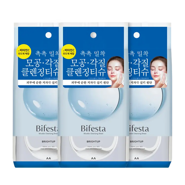[Bifesta] Bifesta Cleansing Tissues - Brightening Triple Pack (46 sheets x 3) / 비페스타 클렌징티슈 브라이트닝 트리플기획 (46매X3)