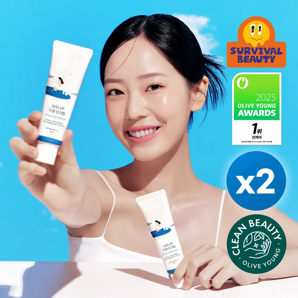 [Round Lab] Round lab Birch Juice Moisturizing Sun Cream 50ml Double Set / [1+1/4년연속1등] 라운드랩 자작나무 수분 선크림 50ml 더블 기획
