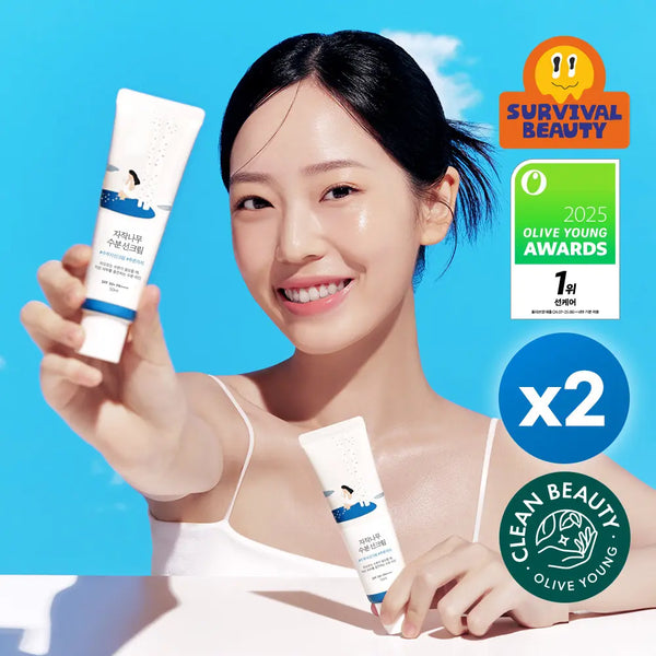 [Round Lab] Round lab Birch Juice Moisturizing Sun Cream 50ml Double Set / [1+1/4년연속1등] 라운드랩 자작나무 수분 선크림 50ml 더블 기획