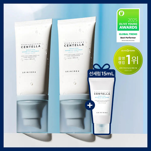 [SKIN1004] Skin1004 Madagascar Centella Hyalu-Cica Water Fit Sun Serum 50ml (2-Pack Set) / [2입 기획] 스킨1004 마다가스카르 센텔라 히알루-시카 워터핏 선세럼 50ml 더블기획