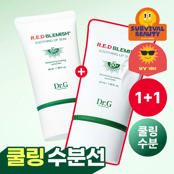 [Dr.G] Dr.G Red Blemish Soothing Up Sun SPF50+ PA++++ 50ml (Cooling & Hydrating Edition) / [더블기획/쿨링수분] 닥터지 레드 블레미쉬 수딩 업 선 50ml 기획 2종 (50+50+10/50+50) (선크림)
