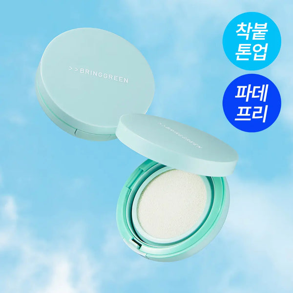 [BRING GREEN] Bring Green Tea Tree Cica Tone-Up Sun Cushion 15g / 브링그린 티트리 시카 톤업 선쿠션 15g