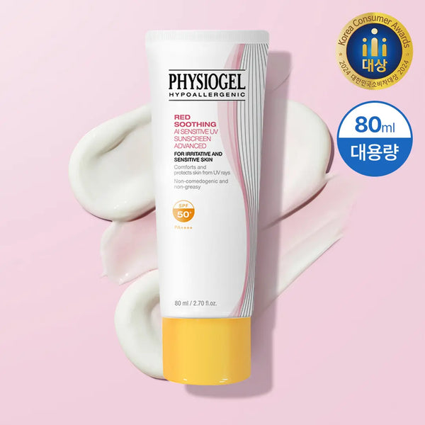 [physiogel] Physiogel Red Soothing AI Sensitive UV Sunscreen 80ml / [대용량] 피지오겔 레드수딩 AI 센서티브 UV 썬스크린 80ml 대용량 기획