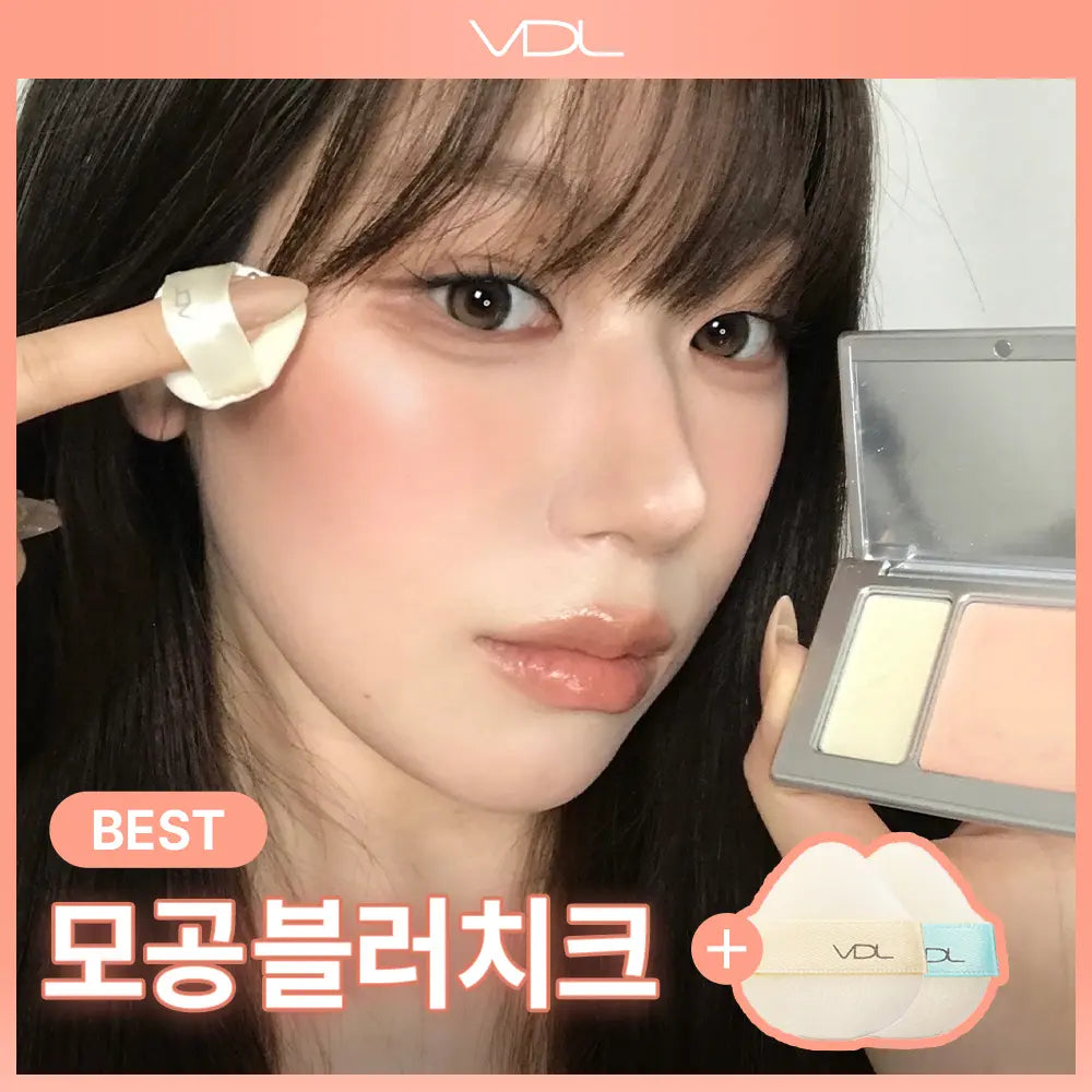 [VDL] VDL Cheek Stain Blusher Duo 6g / [품절대란템 귀환/퍼프2개증정] VDL 치크스테인 블러셔/블러셔 듀오 6g