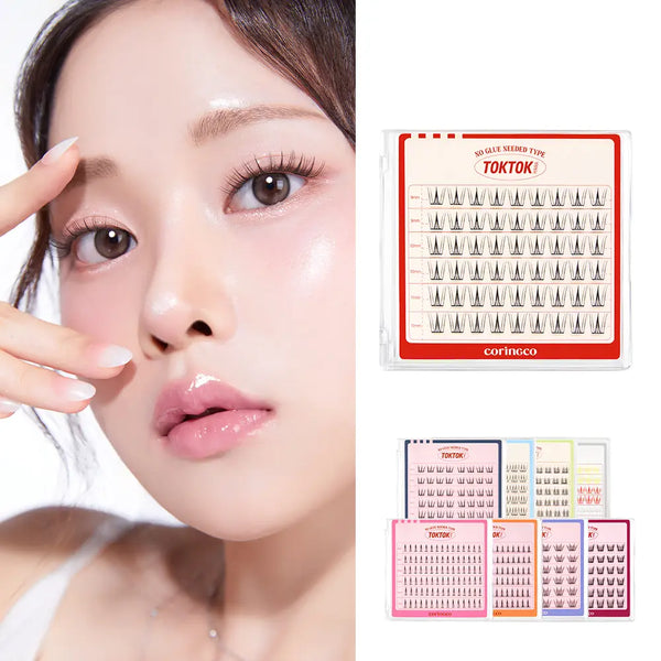 [CORINGCO] Corineco Toktokhara No-Glue Eyelashes (15 Types) / [1등 속눈썹/또렷눈매] 코링코 톡톡하라 노글루 속눈썹 15종 택1