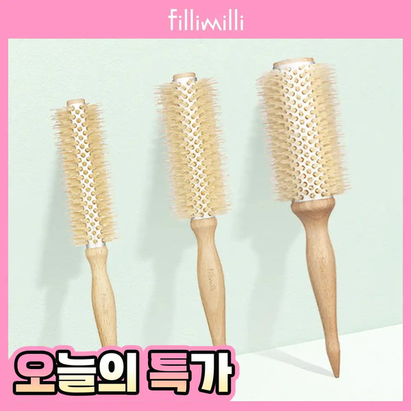 [Fillimilli] Phillimilli Heated Curling Brush (3 sizes available) / 필리밀리 열판 롤 브러시 3종 택 1 (40mm/50mm/65mm)