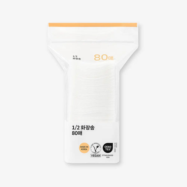 [Oliveyoung] Olive Young Cotton Pads, 80 Count / 올리브영 1/2화장솜 80매